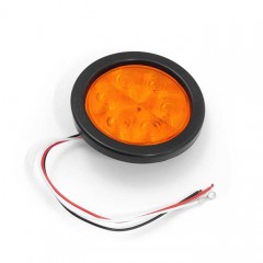 OPTRONICS (オプトロニクス)　4インチ（約10cm）　ラウンド型LED（赤/オレンジ）　【配線グロメット付きセット】