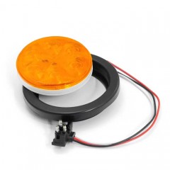 OPTRONICS (オプトロニクス)　4インチ（約10cm）　ラウンド型LED（赤/オレンジ）　【配線グロメット付きセット】