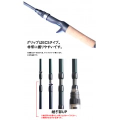 Stride 4-piece rod ST-B544 Backlash original rod [Pack rod mobile rod bait]