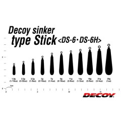 Decoy Down Shot Sinker  Type Stick DS-6