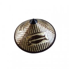 AJIOKA SEIBOU Bamboo hat 745 fish with trivet