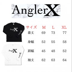 【全2色】アングラーエックス　チェスト＆アームプリント　ロンT　AnglerX