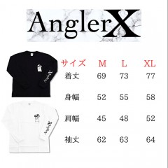 【全2色】アングラーエックス　パグバスチェスト＆AnglerXアームプリント　ロンT　AnglerX
