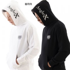 Angler X barcode logo design hoodie