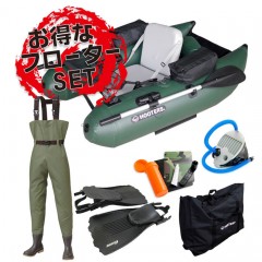[Value for money floater set] Hooters PVC H-type floater F-165H with oar