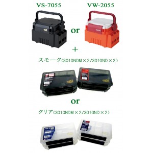 [11-piece set] MEIHO VS-7055/VW-2055 Rungan system set Okappari Baser system box