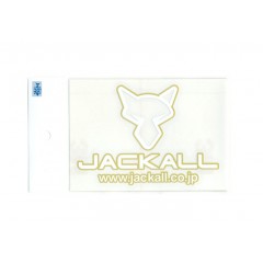 ジャッカル　カッティングステッカー　タイプ4/Sサイズ　JACKALL　CUTTING STICKER　#ゴールドホワイト