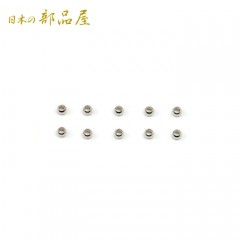 NIHONNO BUHINYA Round beads 4×2.2 brass silver 10 pieces