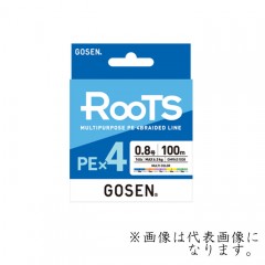 ゴ―セン ROOTS(ルーツ) PEx4 マルチカラー 100m 　0.8-2.0号　(PEライン)　GOSEN　Roots multicolor　