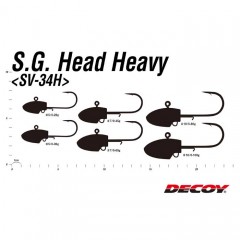 DECOY  SG Head Heavy SV-34H (Salt Game Jig Head)