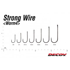 デコイ　ワーム4　ストロングワイヤー　NSブラック　DECOY　Worm4　Storong Wire　