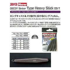 Decoy Down Shot Sinker  Type Heavy Stick DS-7  14-21g