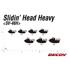 デコイ　SV-46H　スライディンヘッドヘビー　シルバー　DECOY　SV-46H　Slidin' Head Heavy　