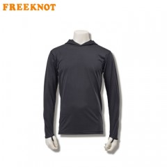 Free knot Hyoon Hooded Undershirt EX Y1651 # Black