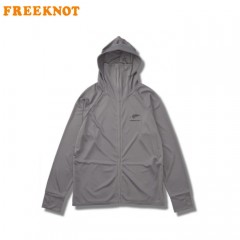 Free knot UV mesh full cover hoodie Y1657