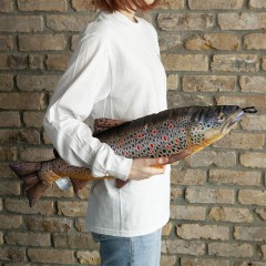 Dalton fish cushion brown trout 70cm