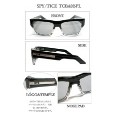 SPY/スパイ　TICE/タイス　TCBA02-PL　ブラックスモーククリスタル/ノーズグレイ