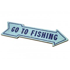レガシー　矢印型ウッドパネル　GO TO FISHING