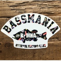 バスマニア　ミックスデザインアーチロゴステッカー　bassmania　