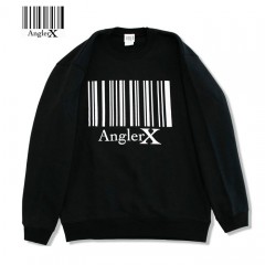 AnglerX　Brushed back chest big barcode design sweatshirt