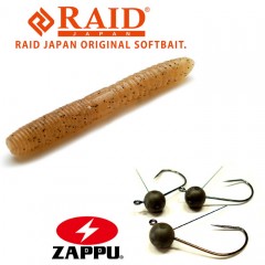 [Winter Omo Head Wacky Set]Raid Japan Fat Whip 3inch + Zap Inch Wacky 3/32oz