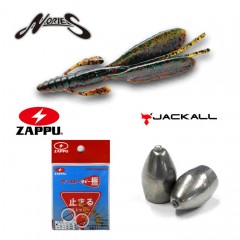 [Light Texas Set] Nollies Escape Twin 4.5inch + Zapp Sinker Stopper Kiwami + Jackal TG Custom Sinker Bullet 1/8oz