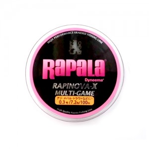 RaPaLa/ラパラ　RAPINOVA-X/ラピノヴァ-X　マルチゲーム　PEライン　0.3号/ピンク　100ｍ