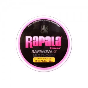 RaPaLa/ラパラ　RAPINOVA-X/ラピノヴァ-X　マルチゲーム　PEライン　0.4号/ピンク　100ｍ