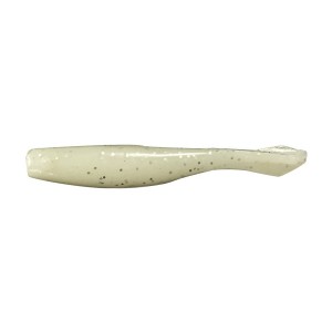 バークレイ スライダーシャッド 1.5インチ ホワイトグローシルバーフレック