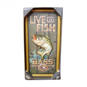 Rivers Edge/リバースエッジ　Live To Fish Pub Sign #1185　3Dアンティークパネル