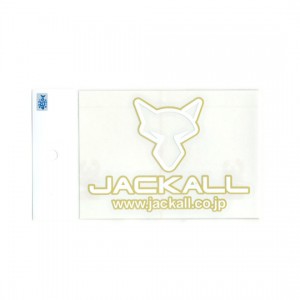 ジャッカル　カッティングステッカー　タイプ4/Sサイズ　JACKALL　CUTTING STICKER　#ゴールドホワイト