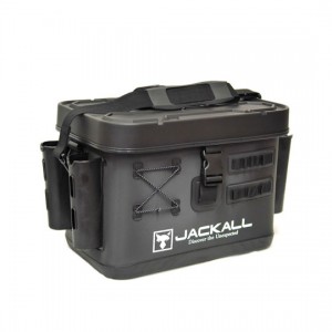 Jackall tackle container R M size with rod holder