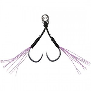 DUO Drag Metal Cast Genuine Assist Hook DC-WP # 14 Double Pink Tinsel
