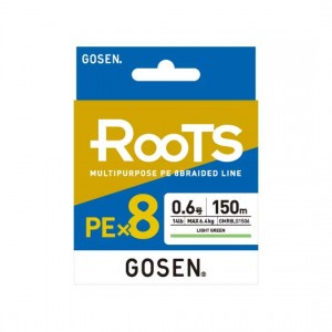 ゴーセン(GOSEN) RooTS(ルーツ) PE×8 150m 0.8号/16lb ライトグリーン