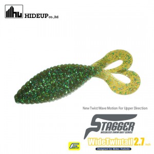 Hideup stagger wide twin tail  2.7inch