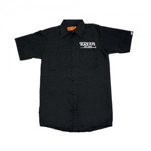 BLACK FLYS/ブラックフライ　STENSIL LOGO2 WORK SHIRT/ステンシルロゴ2ワークシャツ　【BF301-25A】
