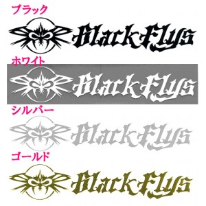 BLACK FLYS/ブラックフライファントム&ゴシック ロゴ ステッカー　Ｍ(21cm)