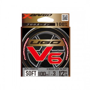 YGK (よつあみ)　エックスブレイド　ユーゴ　UGO V6　ソフト　100m　フロロ　