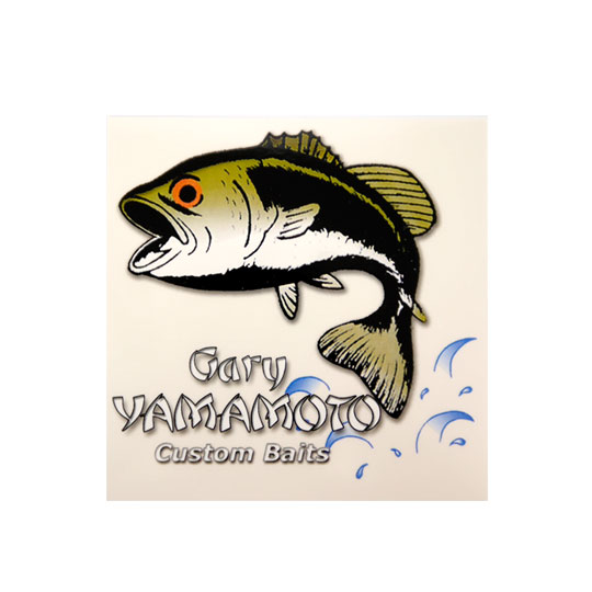 Gary Yamamoto Sticker Square Logo # White - 【Bass Trout Salt