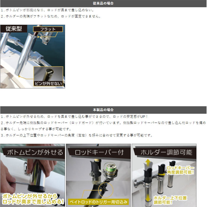BMO JAPAN SUS連ロッドホルダー（3連）20A0032 - 【バス＆ソルトの