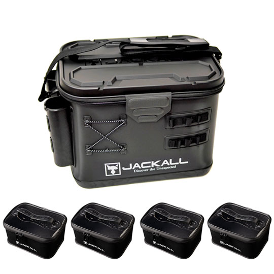 5-piece set] Jackal tackle container R S size + tackle pouch S size - 【Bass  Trout Salt lure fishing web order shop】BackLash｜Japanese fishing tackle｜