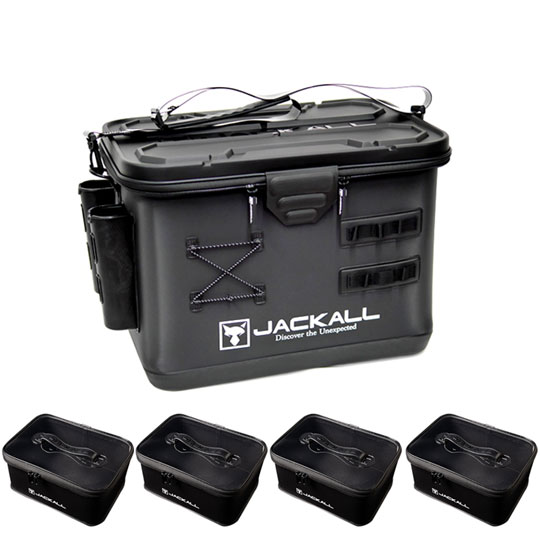 5-piece set] Jackal tackle container R large size + tackle pouch