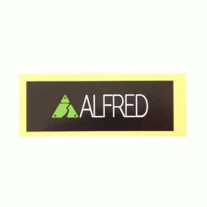 Alfred Sticker S size W74mm × H25mm