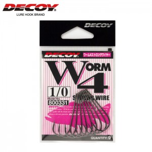Decoy Worm 4 Strong Wire NS Black  DECOY Worm 4 Storong Wire